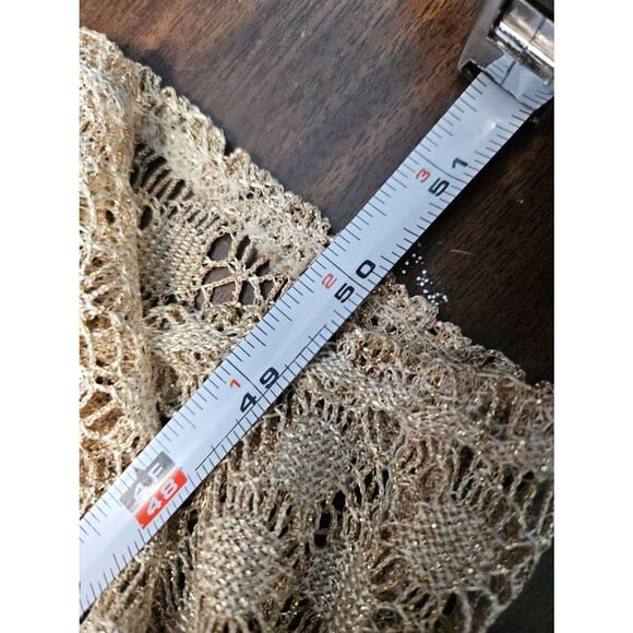 JPS Gold Sparkly Maxi Dress Womens Size 10P Vintage - Picture 8 of 8